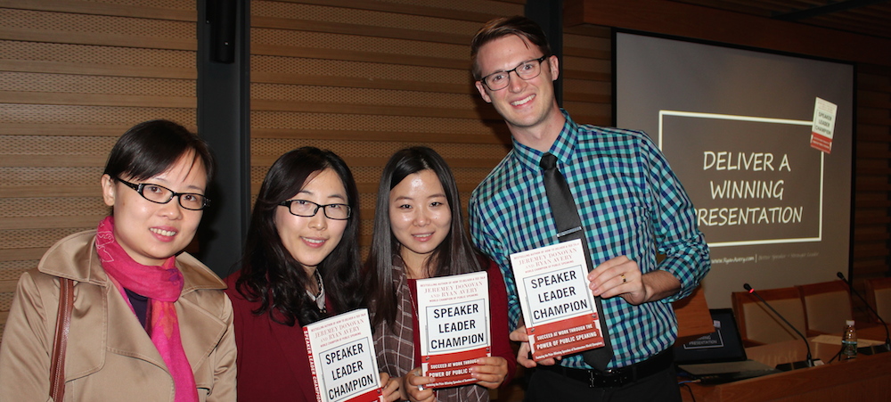 Speaker Leader Champion will be released in China in May 2015 and McGraw-Hill put on an event while we were there to about 200+ students at the University of Foreign Languages! It was awesome to see so many young people interested in public speaking!
